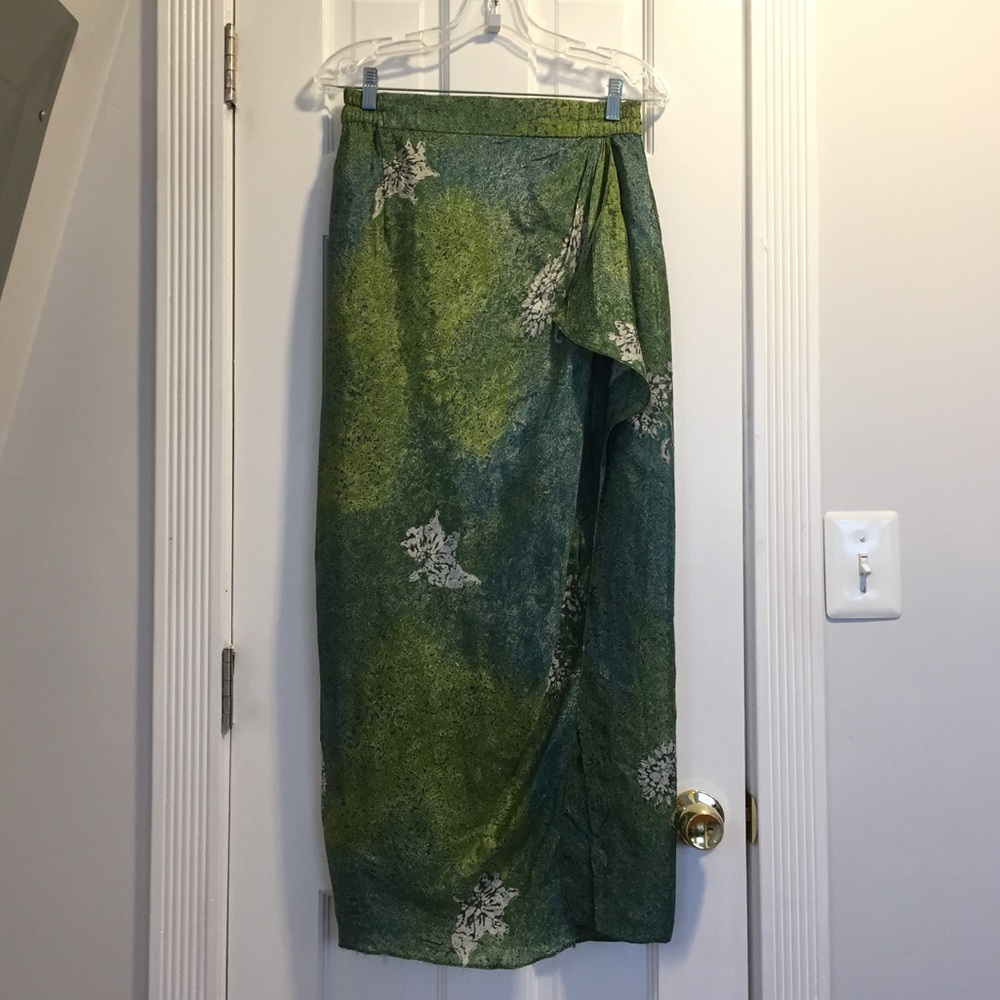 Silk Batik Maxi Skirt Size XL